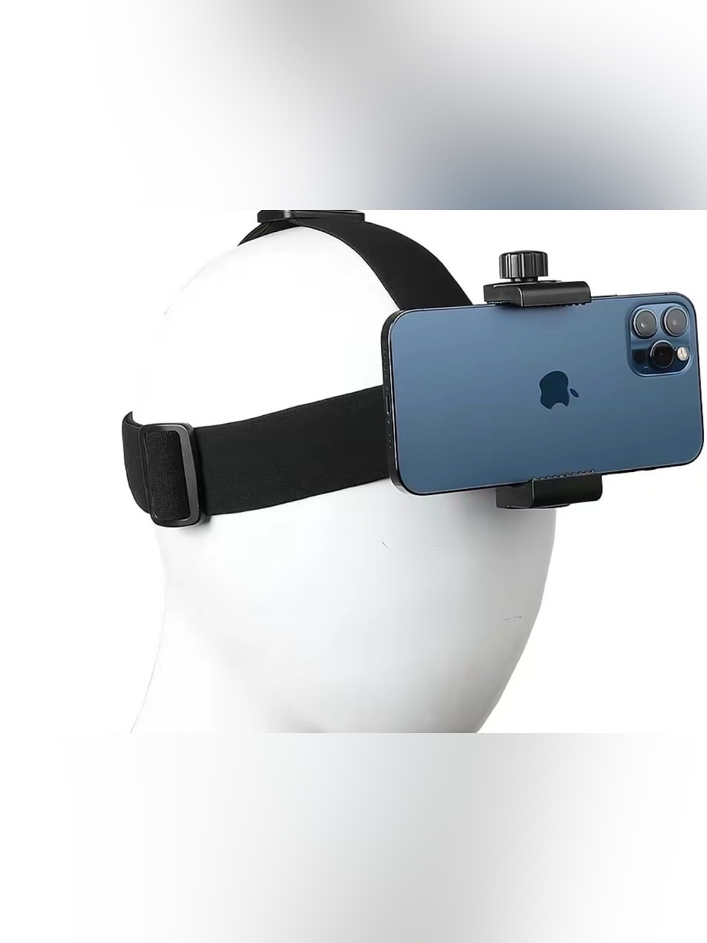 Universal Black Head Strap Phone Mount for Hands-Free Use
